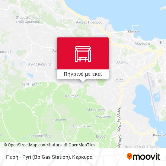 Πυρή - Pyri (Bp Gas Station) χάρτης