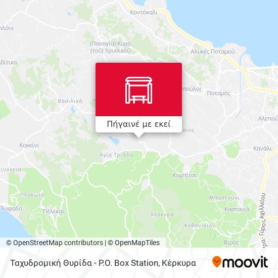 Ταχυδρομική Θυρίδα - P.O. Box Station χάρτης