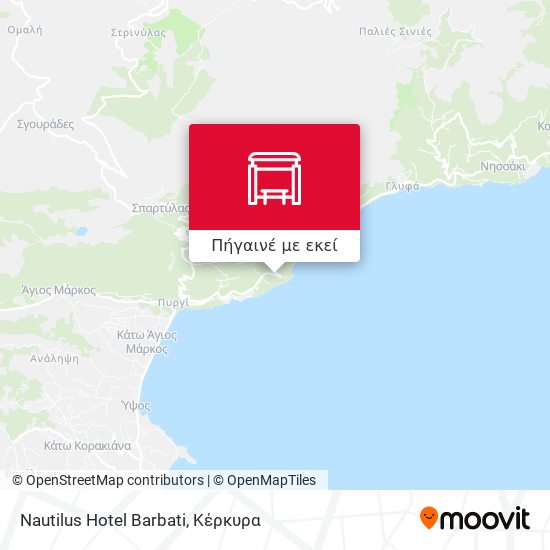 Nautilus Hotel Barbati χάρτης