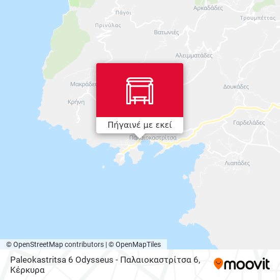 Paleokastritsa 6 Odysseus - Παλαιοκαστρίτσα 6 χάρτης