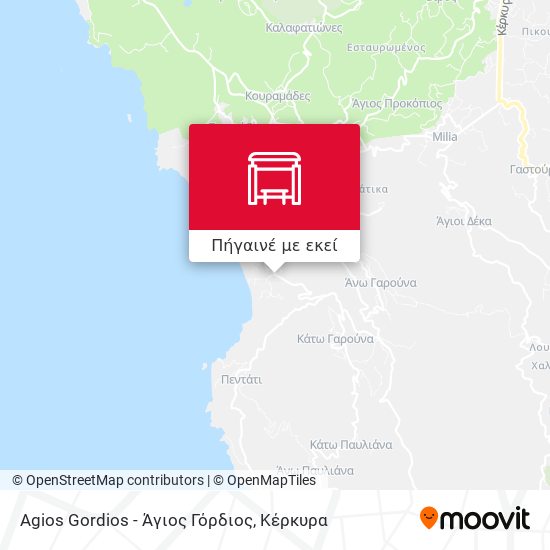 Agios Gordios - Άγιος Γόρδιος χάρτης