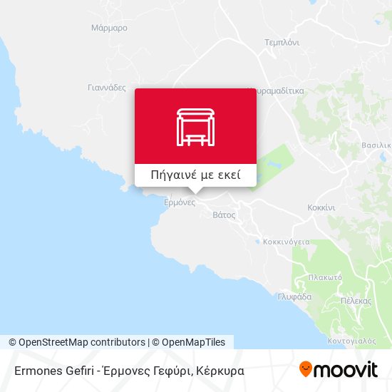 Ermones Gefiri - Έρμονες Γεφύρι χάρτης