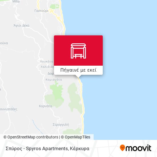 Σπύρος - Spyros Apartments χάρτης