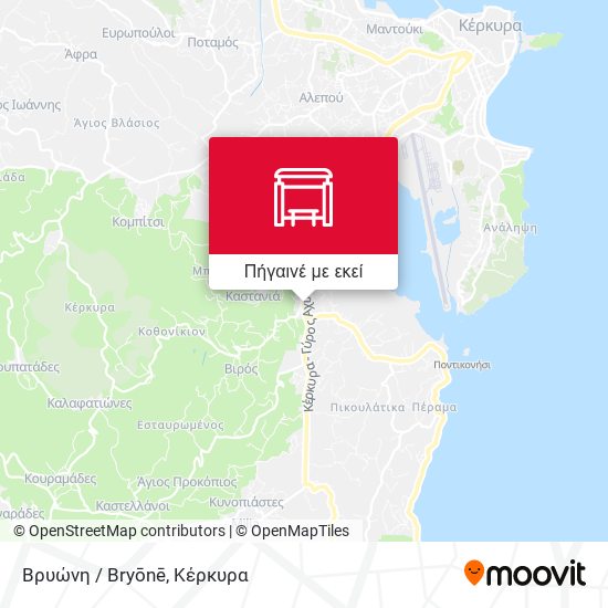 Βρυώνη / Bryōnē χάρτης