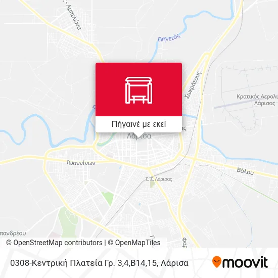 0308-Κεντρική Πλατεία Γρ. 3,4,Β14,15 χάρτης