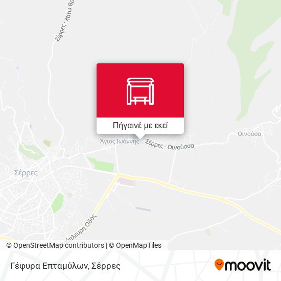 Γέφυρα Επταμύλων χάρτης