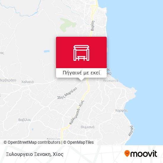 Ξυλουργειο Ξενακη χάρτης