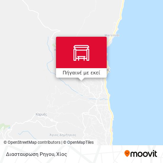 Διασταυρωση Ρηγου χάρτης