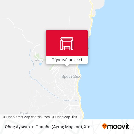 Οδος Αγωνιστη Παπαδα (Αγιος Μαρκοσ) χάρτης