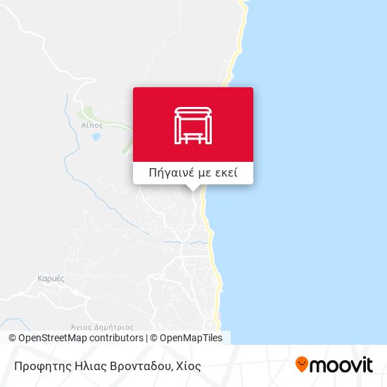 Προφητης Ηλιας Βρονταδου χάρτης
