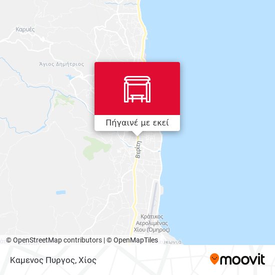 Καμενος Πυργος χάρτης