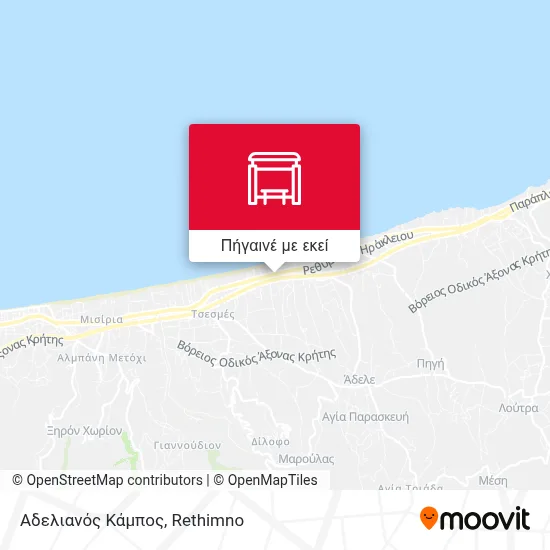 Αδελιανός Κάμπος χάρτης