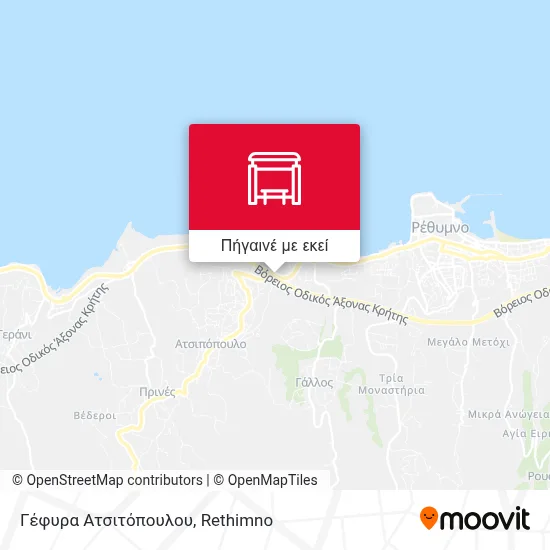 Γέφυρα Ατσιτόπουλου χάρτης