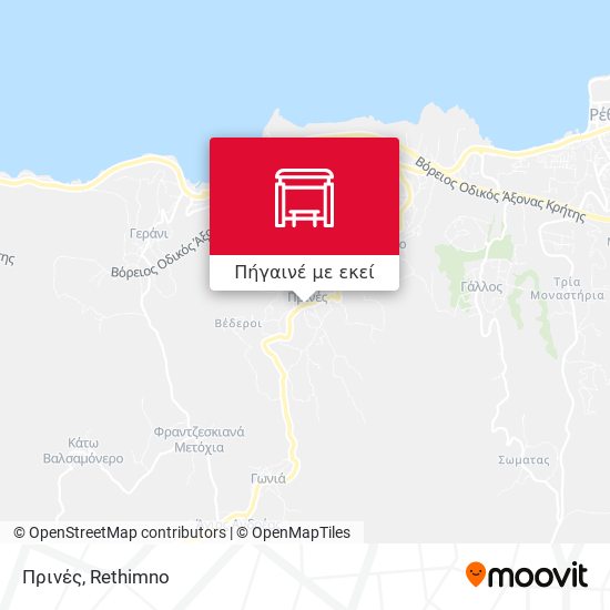 Πρινές χάρτης
