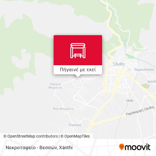 Νεκροταφείο - Βεσσών χάρτης