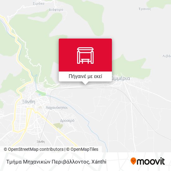 Τμήμα Μηχανικών Περιβάλλοντος χάρτης