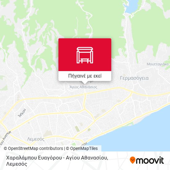 Χαραλάμπου Ευαγόρου - Αγίου Αθανασίου χάρτης