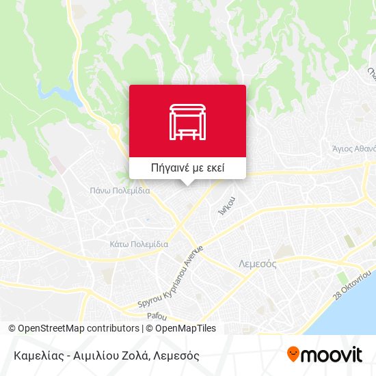 Καμελίας - Αιμιλίου Ζολά χάρτης