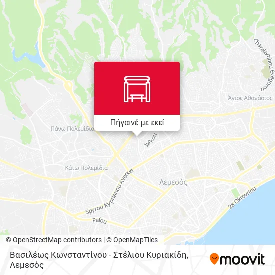 Βασιλέως Κωνσταντίνου - Στέλιου Κυριακίδη χάρτης