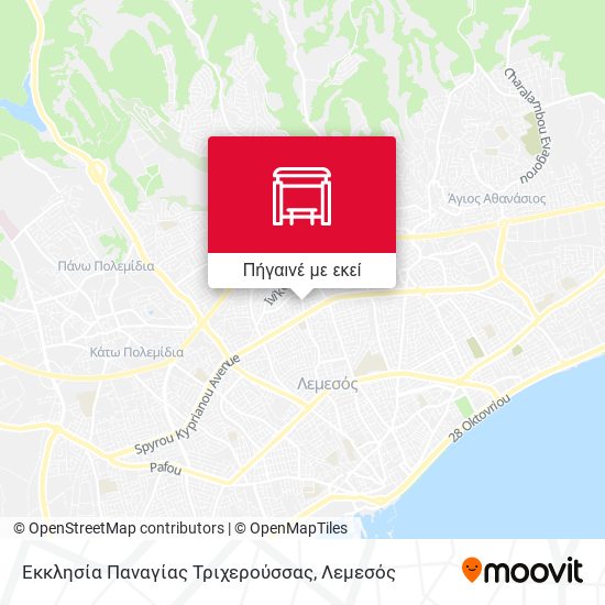 Εκκλησία Παναγίας Τριχερούσσας χάρτης