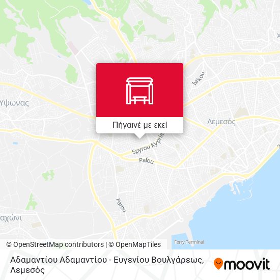Αδαμαντίου Αδαμαντίου - Ευγενίου Βουλγάρεως χάρτης