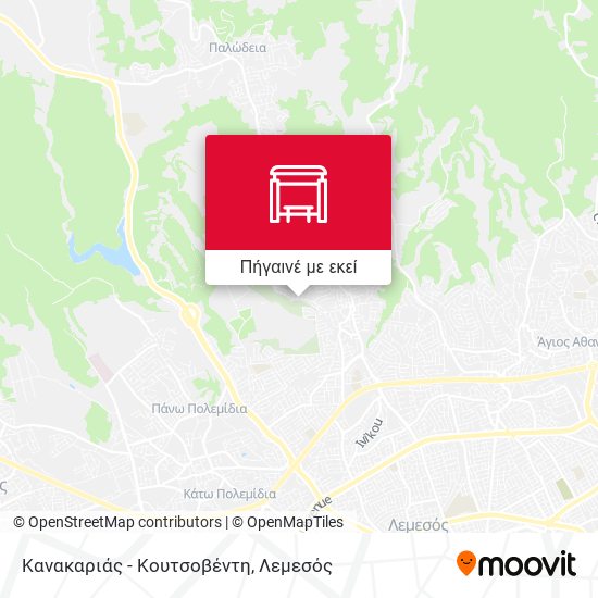 Κανακαριάς - Κουτσοβέντη χάρτης