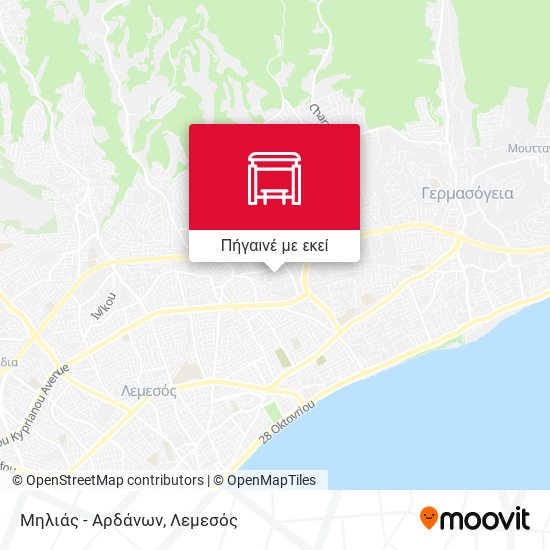 Μηλιάς - Αρδάνων χάρτης