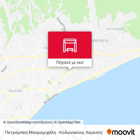 Πετρόμπεη Μαυρομιχάλη - Κολωνακίου χάρτης
