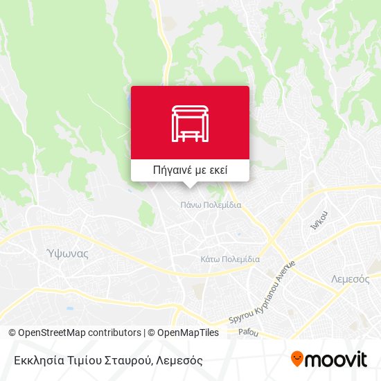 Εκκλησία Τιμίου Σταυρού χάρτης