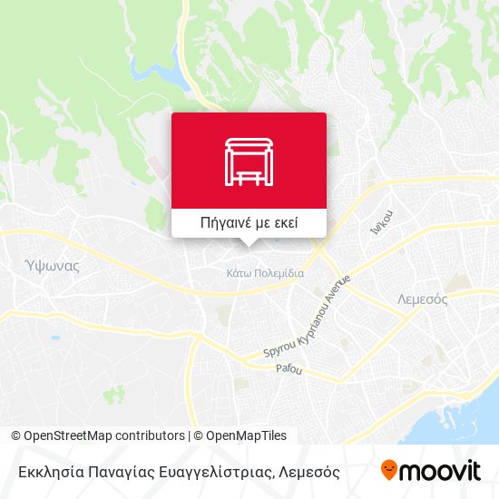 Εκκλησία Παναγίας Ευαγγελίστριας χάρτης