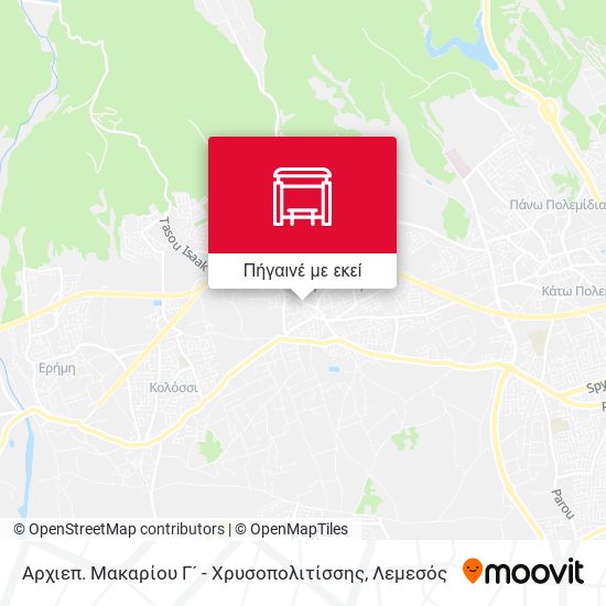 Αρχιεπ. Μακαρίου Γ´ - Χρυσοπολιτίσσης χάρτης