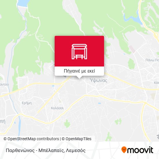 Παρθενώνος - Μπέλαπαϊς χάρτης