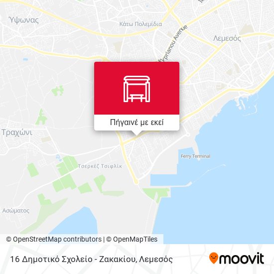 16 Δημοτικό Σχολείo - Ζακακίου χάρτης