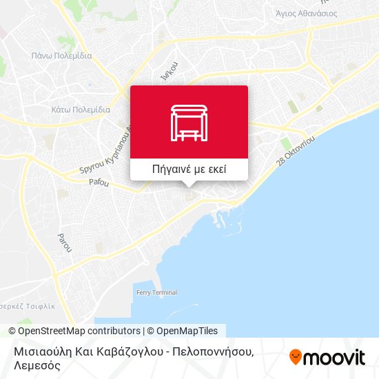 Μισιαούλη Και Καβάζογλου - Πελοποννήσου χάρτης