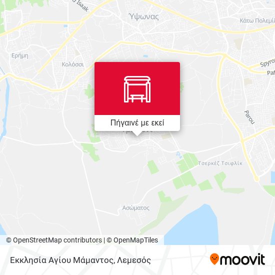 Εκκλησία Αγίου Μάμαντος χάρτης