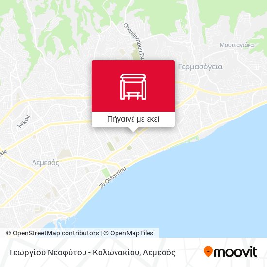 Γεωργίου Νεοφύτου - Κολωνακίου χάρτης