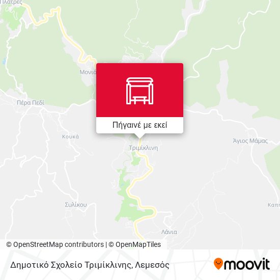 Δημοτικό Σχολείο Τριμίκλινης χάρτης