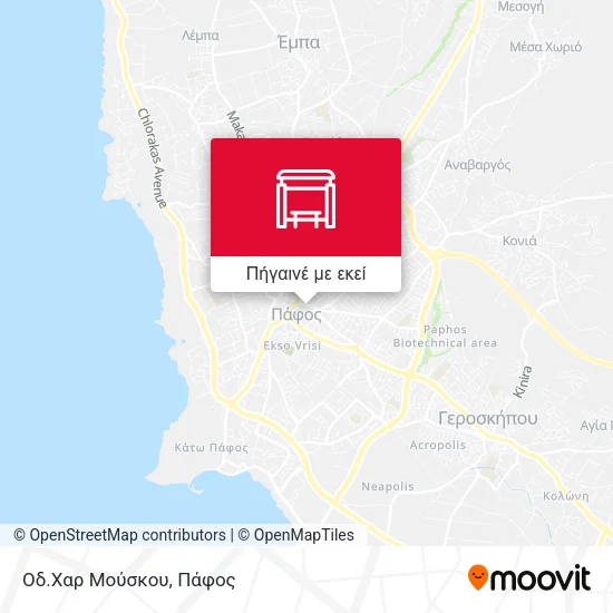 Οδ.Χαρ Μούσκου χάρτης