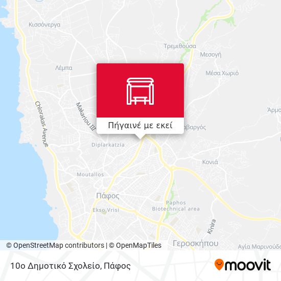10ο Δημοτικό Σχολείο χάρτης