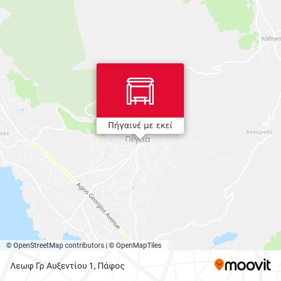 Λεωφ Γρ Αυξεντίου 1 χάρτης