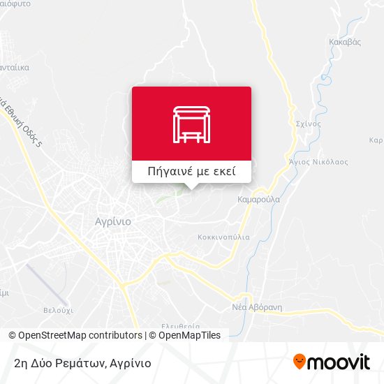 2η Δύο Ρεμάτων χάρτης
