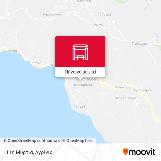 11η Μυρτιά χάρτης