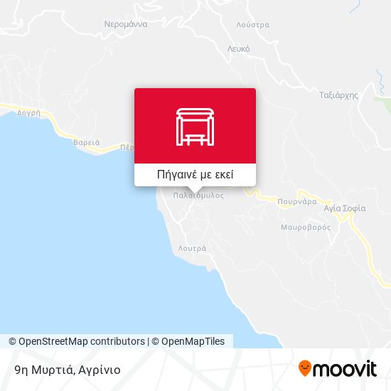 9η Μυρτιά χάρτης