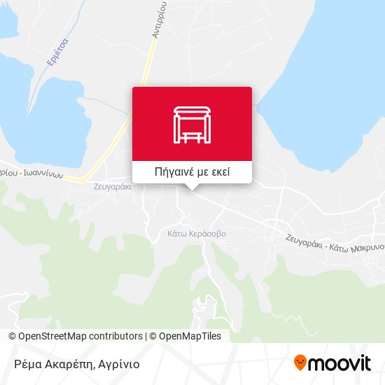 Ρέμα Ακαρέπη χάρτης