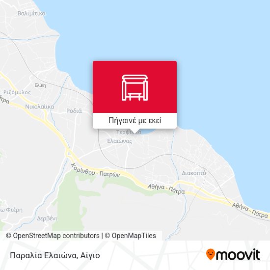 Παραλία Ελαιώνα χάρτης