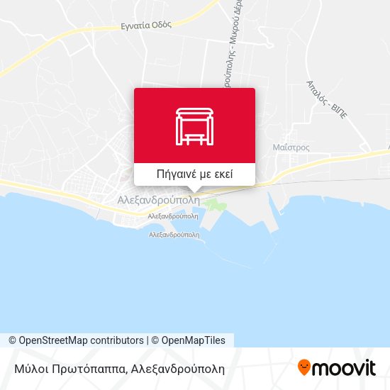 Μύλοι Πρωτόπαππα χάρτης