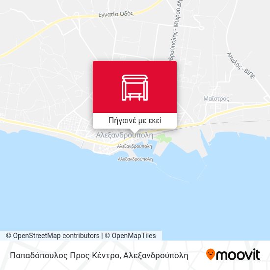 Παπαδόπουλος Προς Κέντρο χάρτης