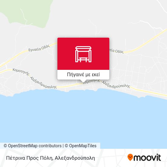 Πέτρινα Προς Πόλη χάρτης