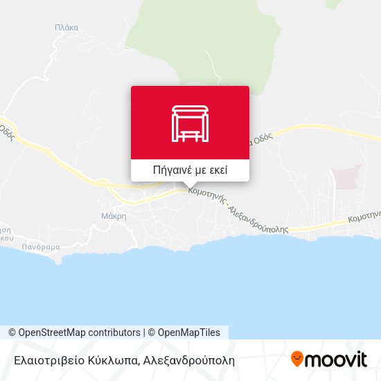 Ελαιοτριβείο Κύκλωπα χάρτης