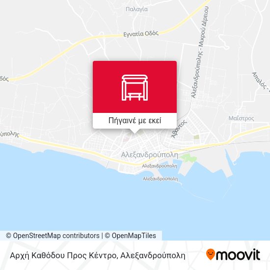 Αρχή Καθόδου Προς Κέντρο χάρτης